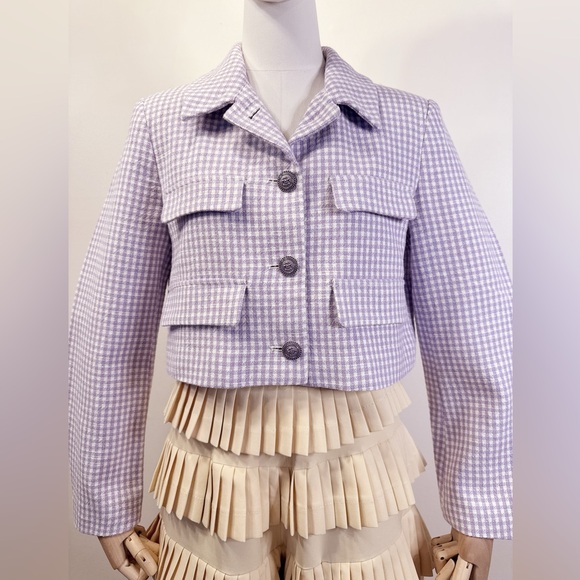 Zara Lilac Checkered Jacket - Picture 5 of 10